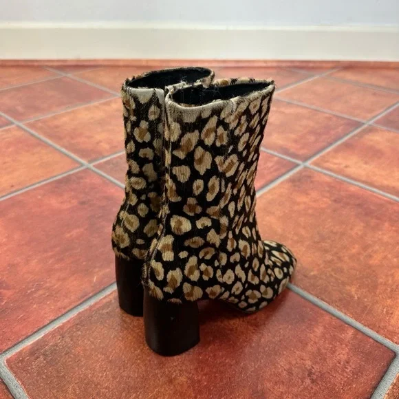 Miista London Calf Hair Animal Print Booties Size 35 - Picture 10 of 10